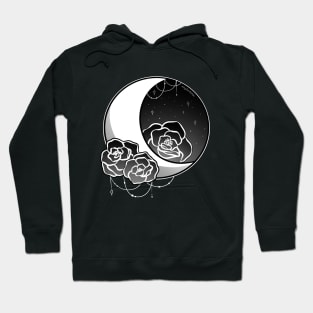 Midnight Rose Moon Hoodie